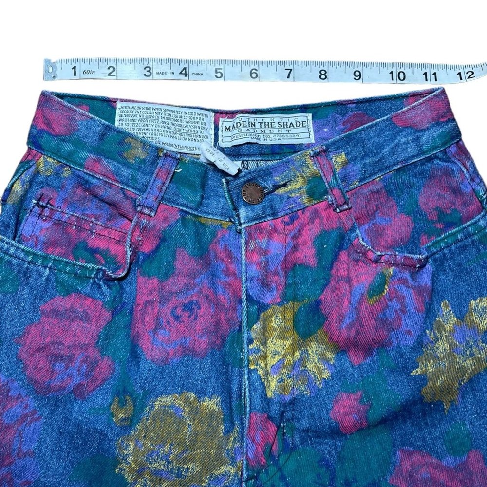 VTG High Rise Skinny Floral Print Jeans - Picture 12 of 12